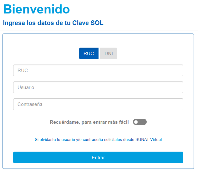 Acceso con Clave SOL